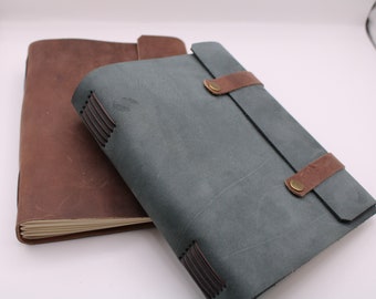 Vintage Genuine Leather Journal | Rustic Leather Journal | Suede Journal