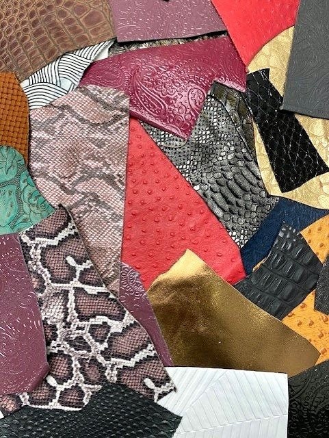 Printed/embossed Assorted Scrap Cowhide Leather Pieces 1lb Bag | Etsy