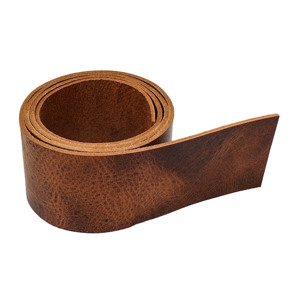 Bande De Ceinture En Cuir Véritable - 125 Cm X 3.5 Cm, épaisseur 3.8 Mm, Couleur Noir, Fabrication Italienne - 2