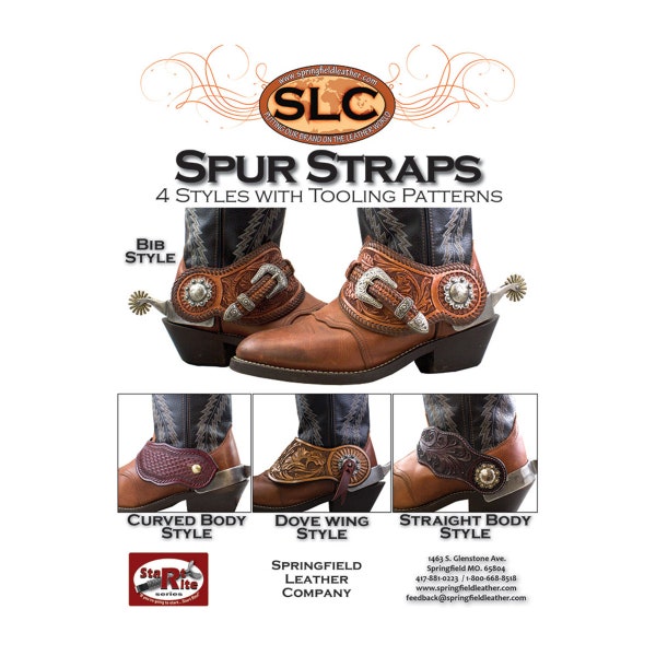 SLC Leather Spur Straps Pattern 4pk w/ Instructions