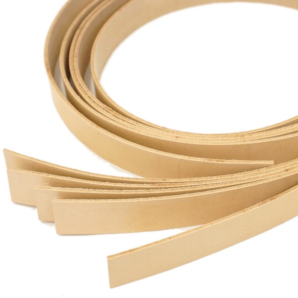 Natural Veg Tanned Belt Blank Strip from Hermann Oak | Tooling and Carving Leather