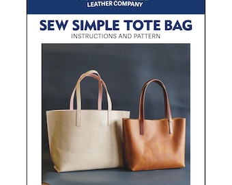 Reversible Leather Tote Bag Sewing Pattern (Digital Pattern)