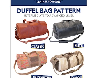 Leather Duffle Bag Pattern Pack | 4 Style Variations (Digital Pattern)
