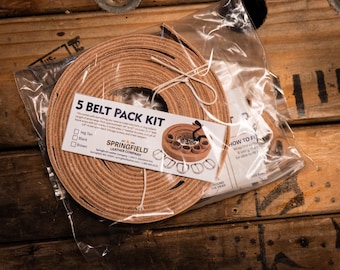 Veg Tan Belt & Dog Collar Kit – DIY Leathercraft Kit with Hardware