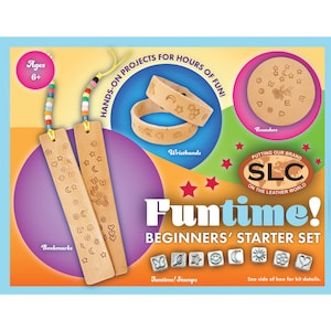 Fun time Beginners&#39; Starter Set | Kids Leather Starter Kit | Children&#39;s DIY Leathercraft Kit