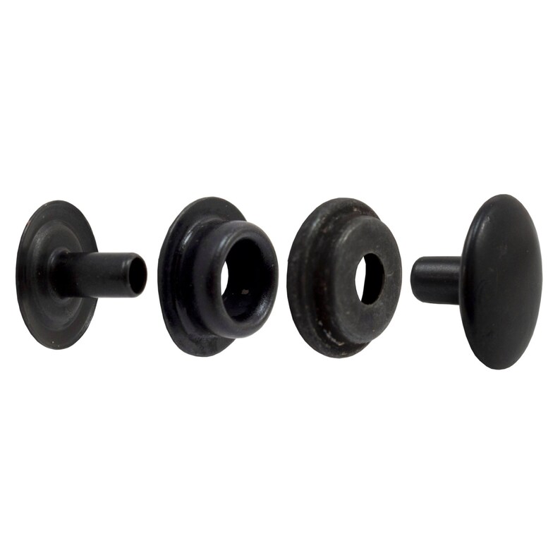 Line 24 Snaps 100 Pack Black 10 Leather Snaps. 50 58 Cap 516 Post