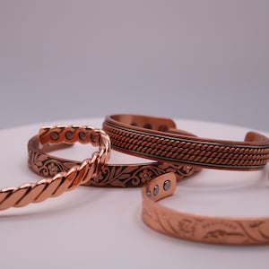 Copper Cuff Bracelet | Copper Healing Bracelet | Unisex Copper Jewelry
