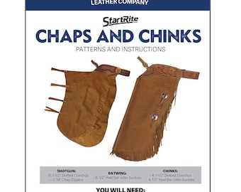 Digital Patterns | Chap & Chink Pattern | Leather Sewing Pattern