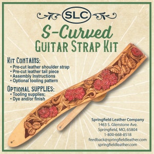 S-Curved Guitar Strap Kit | Acoustic and Electric Guitar Strap | Customizable Guitar Strap Kit