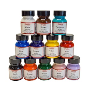 12 Pack Angelus Leather Paint | Acrylic Leather Paint Sets | Official Angelus Brand