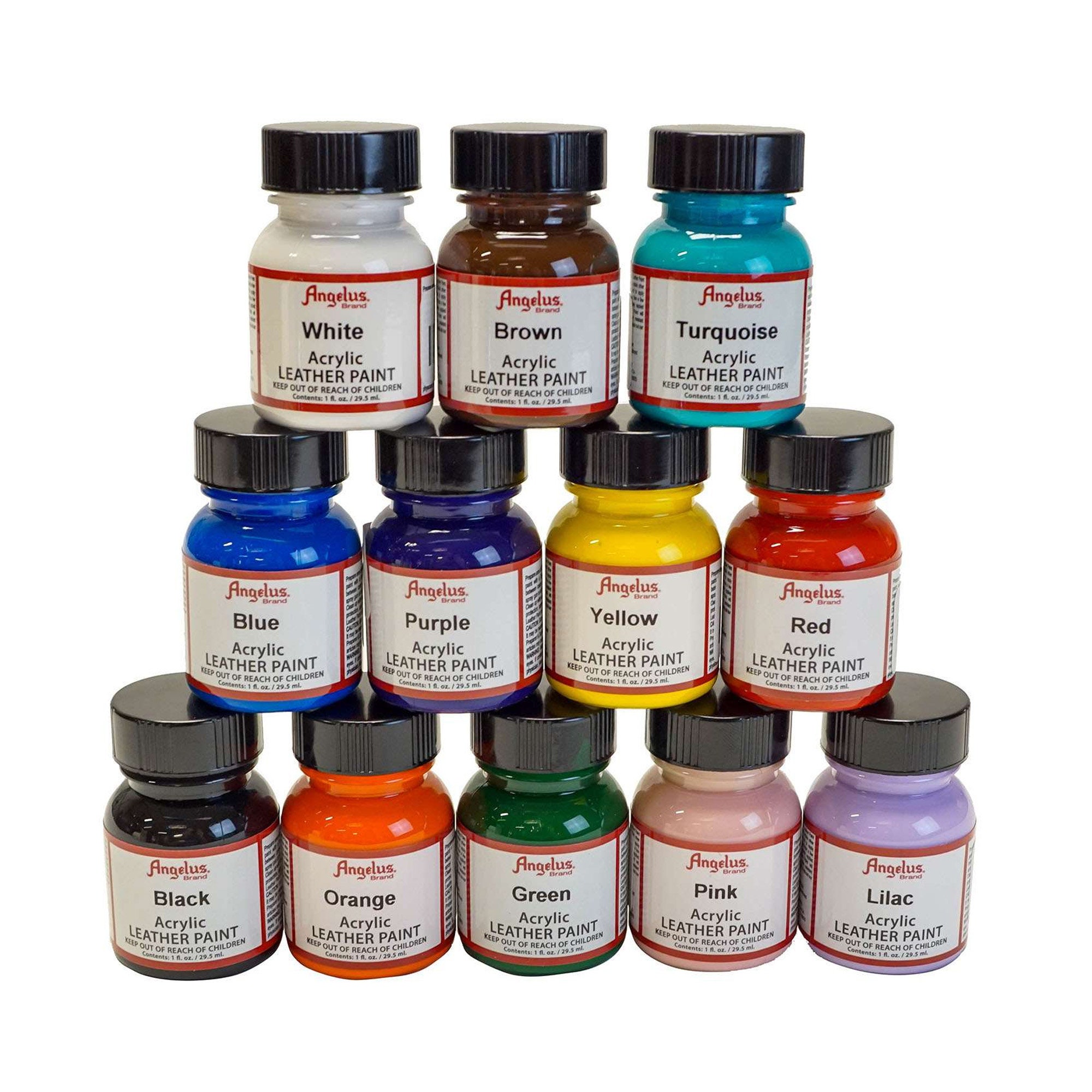 2 x Angelus Acrylic Leather Paint Water Resistant 1 Oz - Available 26  Colors