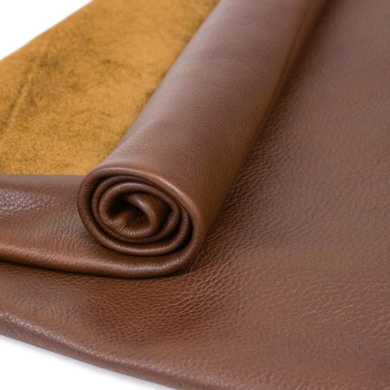 Springfield Leather Co. Deer Tanned Cowhide Leather Black Etsy