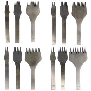 Craftmaster Pricking Irons | French Style Stitching Chisel | Detail Leather Sewing Punch | Individual & Sets | Multiple Sizes
