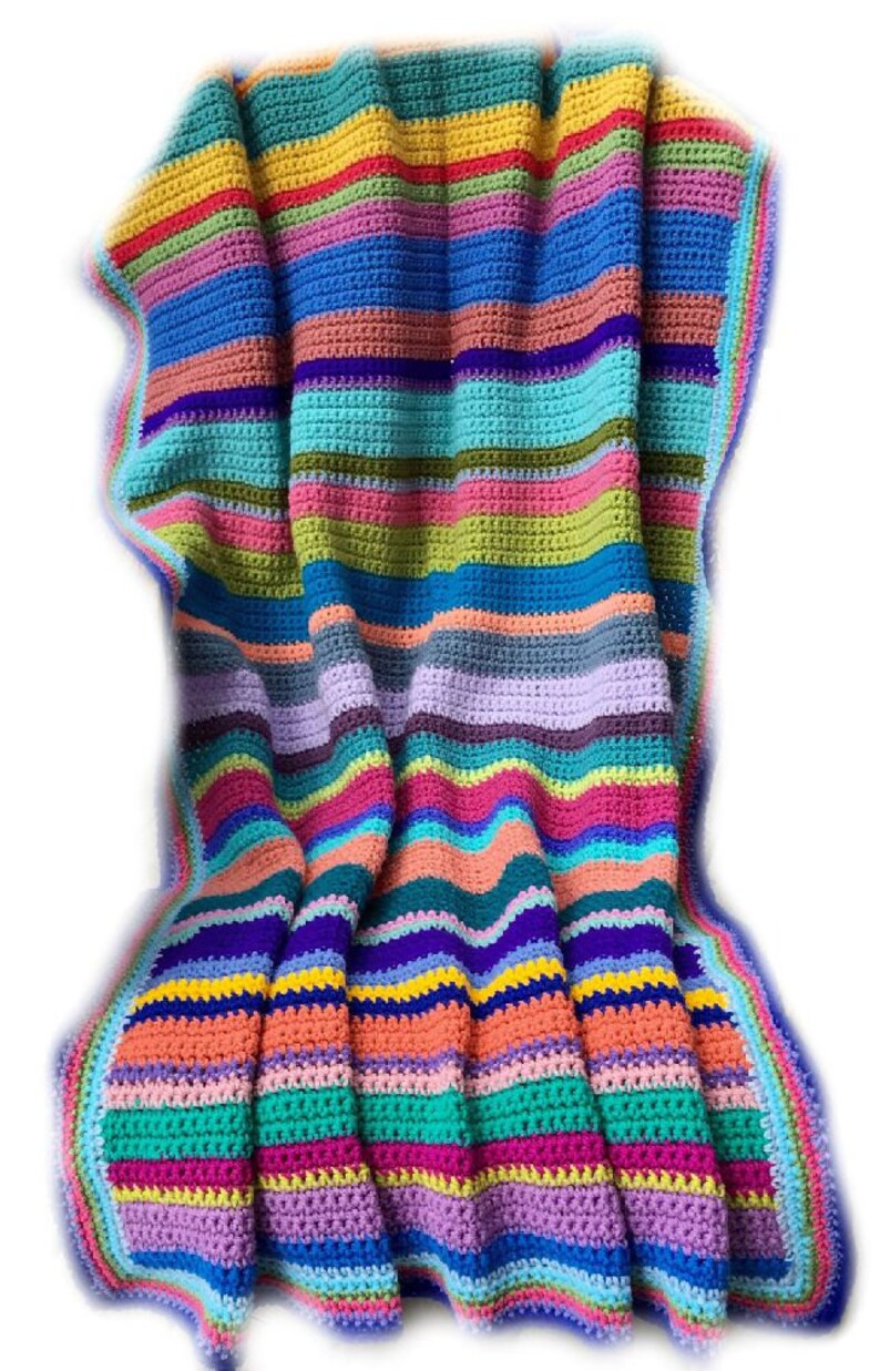 Crochet afghan kaleidoscope blanket rainbow blanket baby Etsy