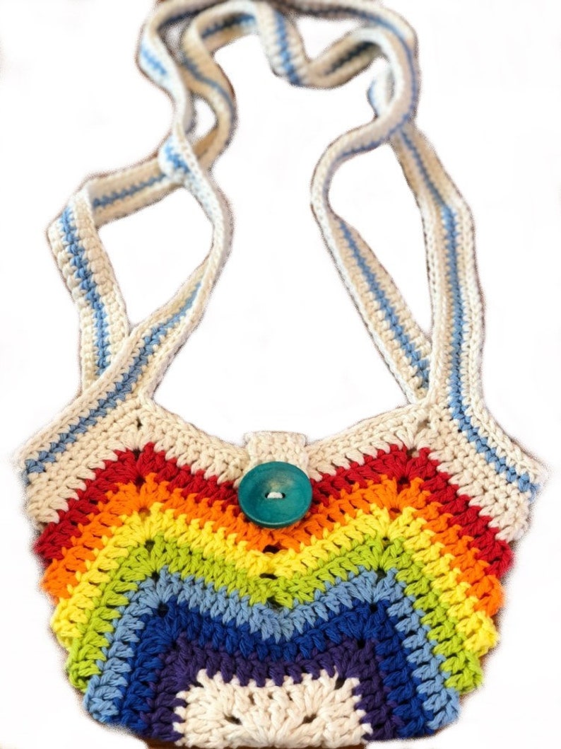 crochet rainbow bag