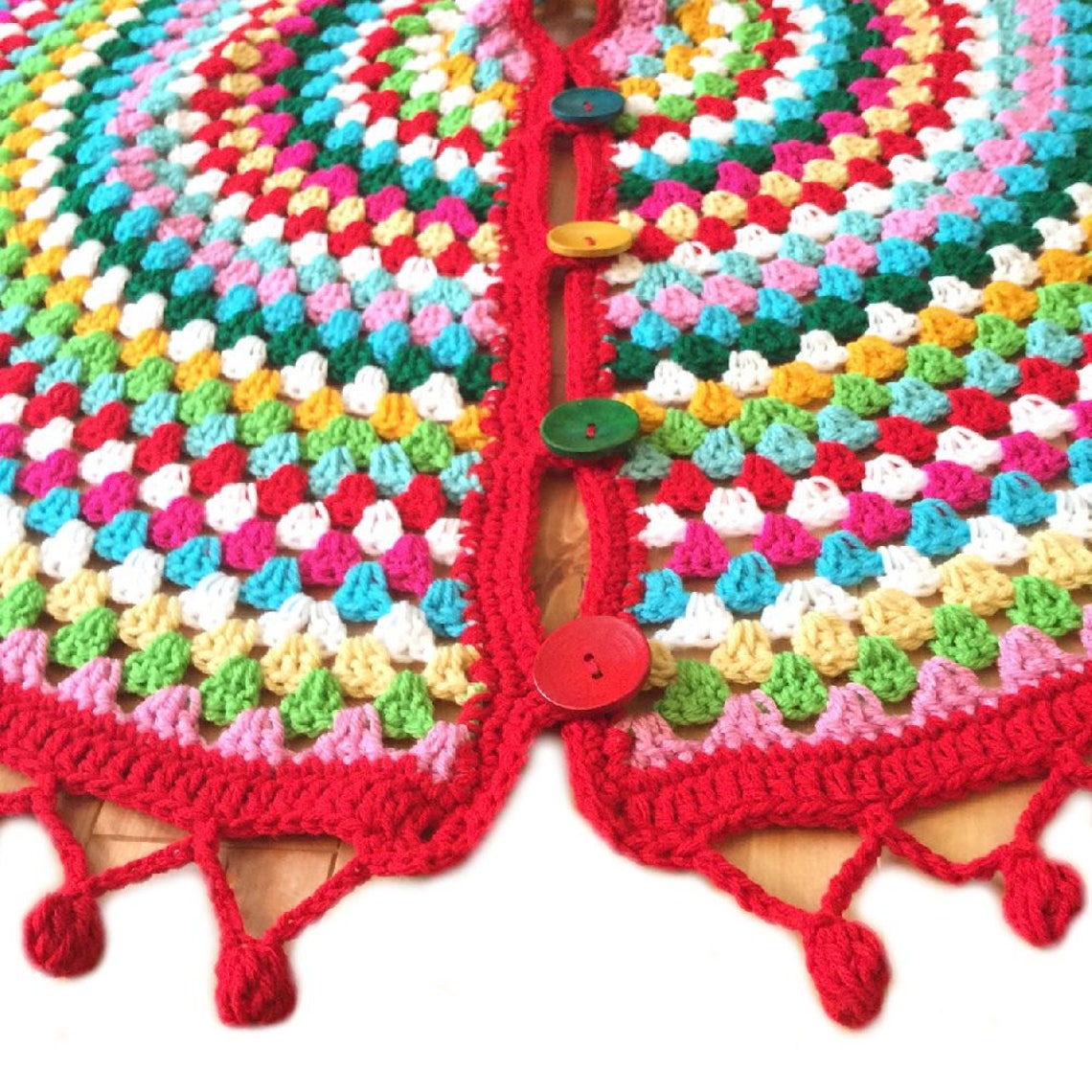 Christmas tree skirt crochet tree skirt granny square tree Etsy