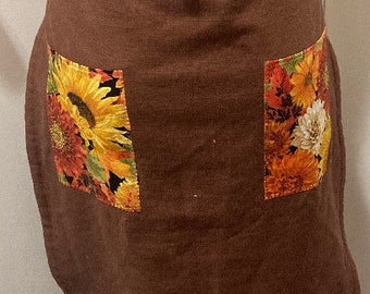 Autumn Gathering Harvest APRON - Reversible - 4 Pockets