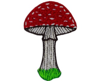 Iron on Mushroom Patch - Chenille Mushroom Patch