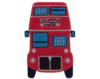 London Bus Iron on Patch Applique