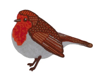 Robin Bird Iron on Applique Patch - Applique Embroidered Robin