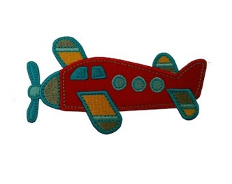 Airplane Iron on applique Patch - Kids