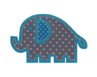 Elephant Iron on Applique Patch - Kids