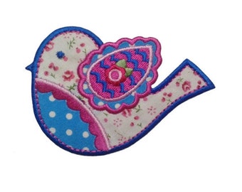 Iron on Patch Applique Polka Dot Bird