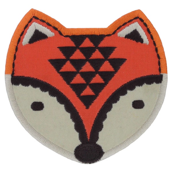 Iron on Patch Woodland Fox Applique - Embroidered patch