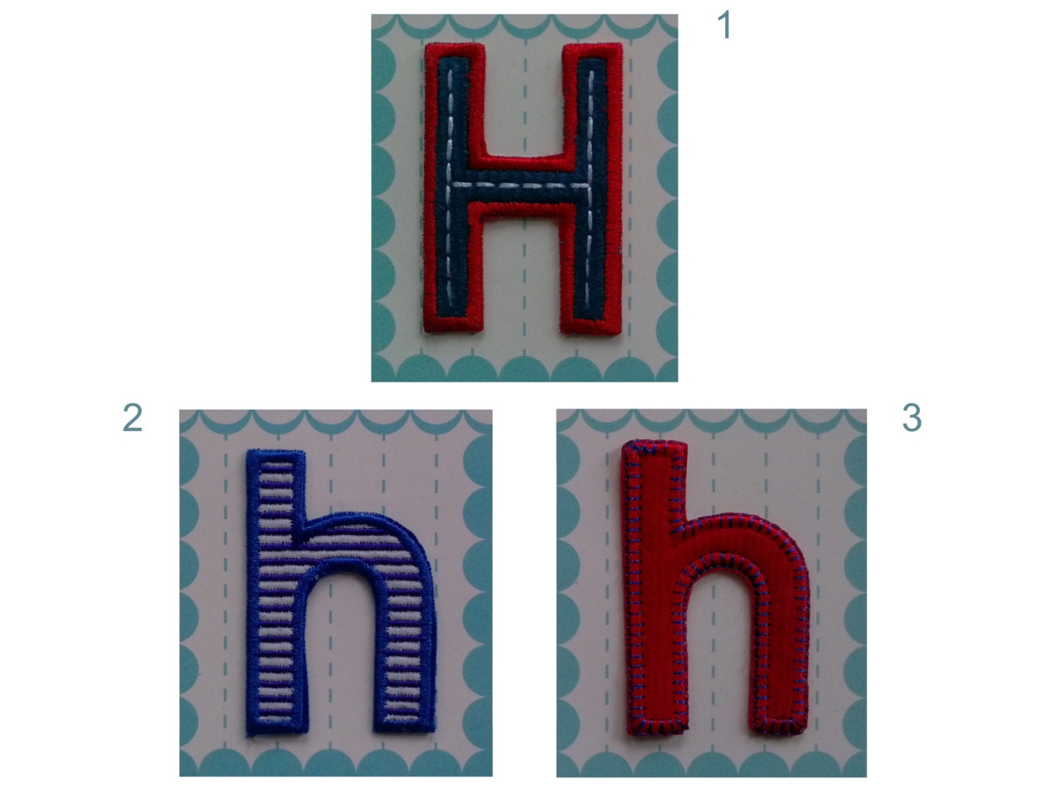 Stof Letters opstrijkbare stoffen Patch brief H h 5.50 cm Etsy
