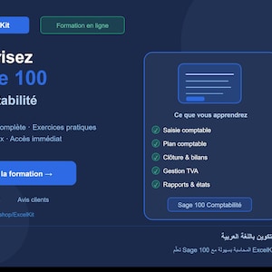 Formation Sage 100 Comptabilité + Logiciel inclus | Débutant à avancé