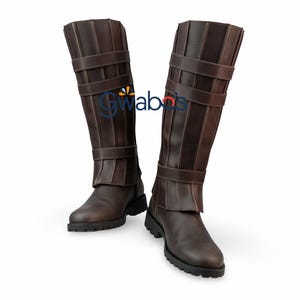 Botas de Cosplay do Anakin Clone | Calçado de Couro Legítimo para Fantasia de Star Wars | Feitas Sob Medida, Ajuste Perfeito ao Filme