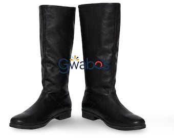 Stivali da cosplay in pelle di Darth Nihilus, stile 501st Legion, calzature per costume realizzate su misura.