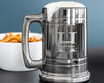 Chope à bière personnalisée bronze, Chopes à bière personnalisées pour homme d'honneur, Cadeaux garçons d'honneur