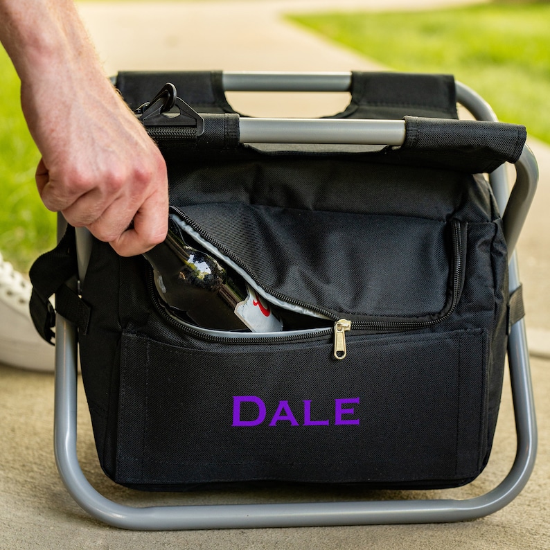 Customize cooler chairs for your groomsmen with one of our 19 embroidery colors.