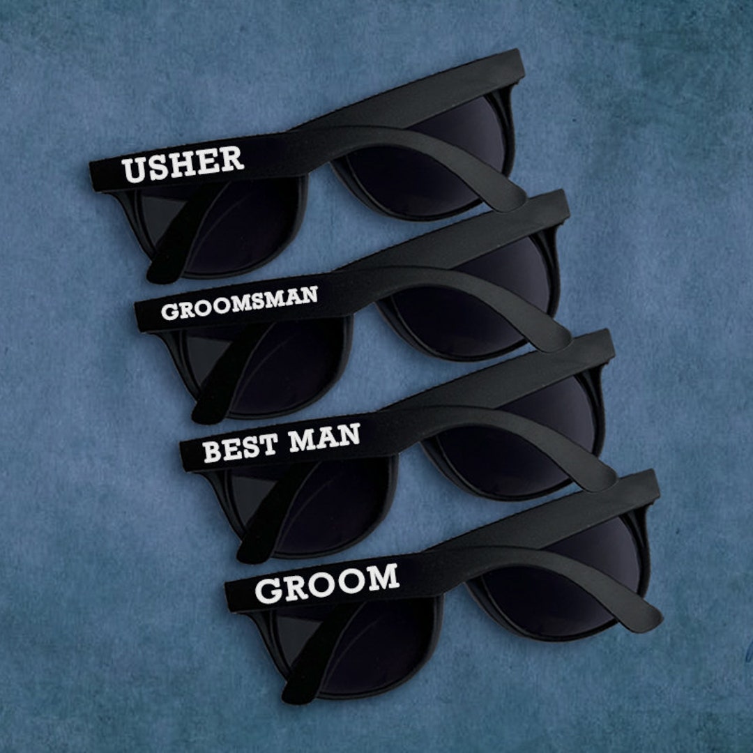 Groomsmen Sunglasses, Cheap Groomsmen Gift, Wayfarer Style Sunglasses