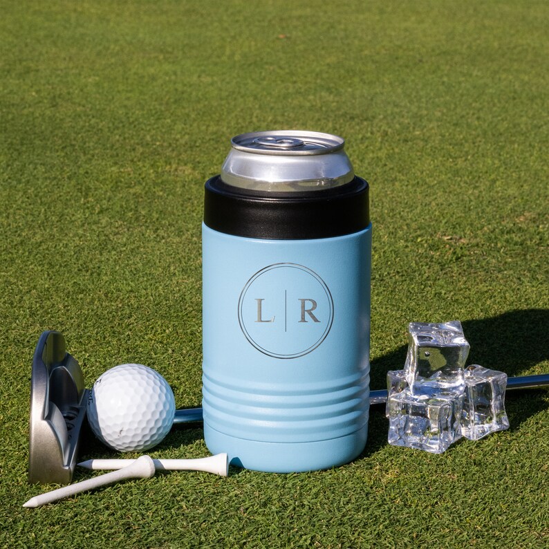 Metal can cozy for keeping beer cold