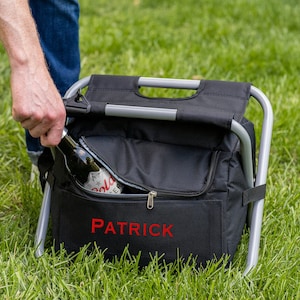Cooler Chair Groomsmen Gift, Personalized Groomsmen Gifts, Unique Gift for Men, Tailgate Cooler, Custom Cooler, Embroidered Cooler Chair