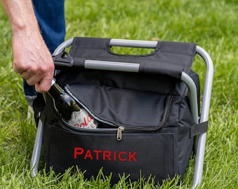 Personalized Cooler Chair, Groomsmen Gifts, Custom Embroidered with Name