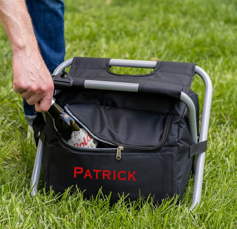 Cooler Chair Groomsmen Gift, Personalized Groomsmen Gifts, Unique Gift for Men, Tailgate Cooler, Custom Cooler, Embroidered Cooler Chair