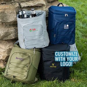 Corporate Gifts for Employees, Custom Logo Backpack Cooler, Company Logo Christmas Gift Idea, Company Swag, Cool Business Promotional Gift