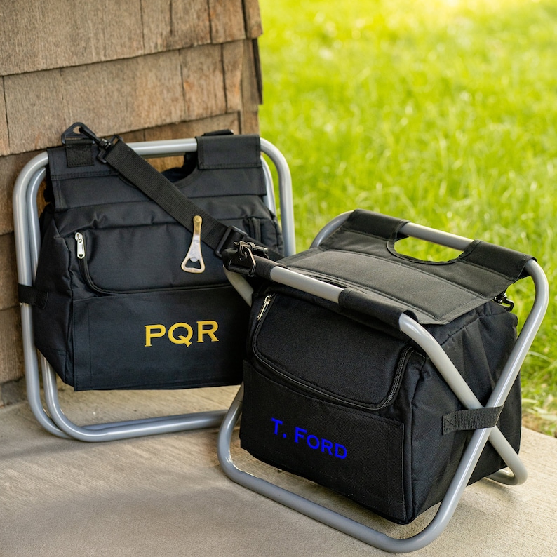 The cooler stool easily collapses down for easy carrying and transport.