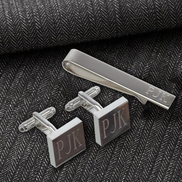 cufflink tie bar set