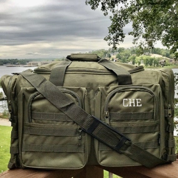 Green Army Bag Custom Tactical Bag With Name Bug Out Bag Personalized Men s Military Bag Large Waterproof Duffle Bag Men Deployment Bag Etsy