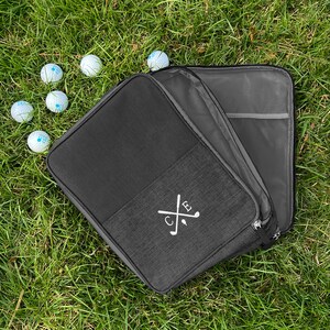Personalized Men's Golf Shoe Bag in Charcoal Grey