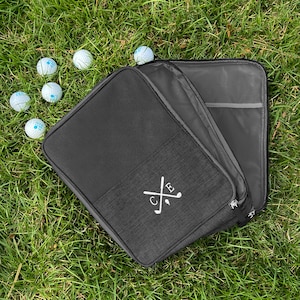 Personalized Men's Golf Shoe Bag in Charcoal Grey