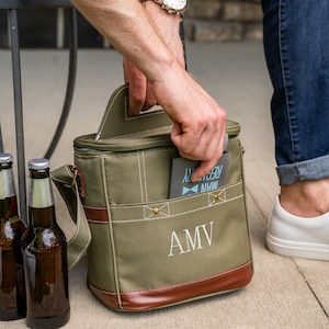 Cool Gift for Men, Groomsmen Beer Cooler, Valentine&#39;s Day Gift Man, Gift for Him, Beer Gift, Groom Gift, Personalized Gifts for Groomsmen