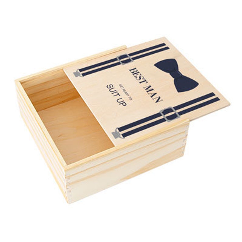 Groomsmen Gift Box Wood Best Man Free Diy 50