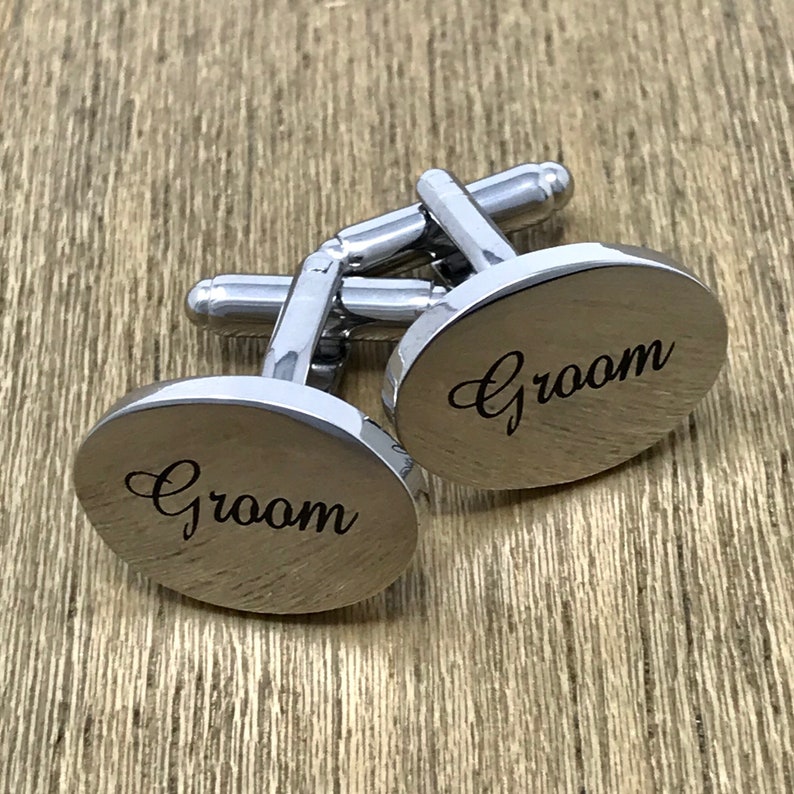 Groomsmen Cufflinks Groomsmen Gifts Engraved Cuff Links Etsy
