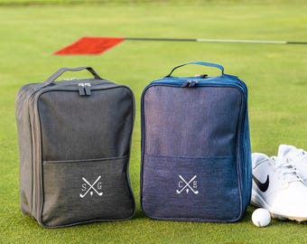Personalized Men's Golf Shoe Bag, Embroidered Groomsmen Gift for Golfers, Christmas Gift Men