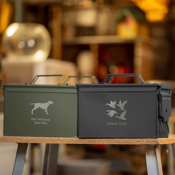 Engraved Ammo Can, Personalized Ammunition Box, Gifts for Men